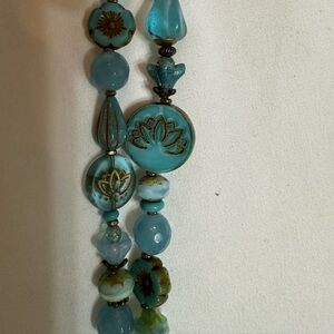 Elegant Blue Beaded Necklace